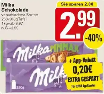 WEZ Milka Schokolade Angebot