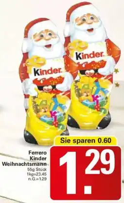 WEZ Ferrero Kinder Weihnachtsmann Angebot