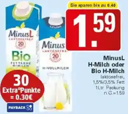 WEZ MinusL H-Milch oder Bio H-Milch Angebot