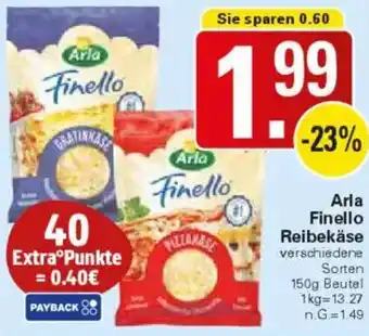 WEZ Arla Finello Reibekäse Angebot