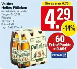 WEZ Veltins Helles Pülleken Angebot