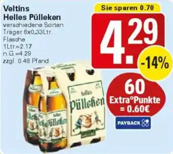 WEZ Veltins Helles Pülleken Angebot
