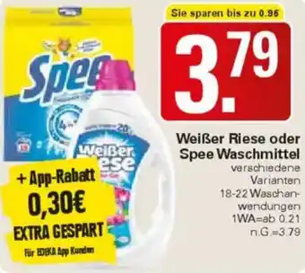 WEZ Weißer Riese oder Spee Waschmittel Angebot