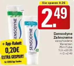 WEZ Sensodyne Zahncreme Angebot