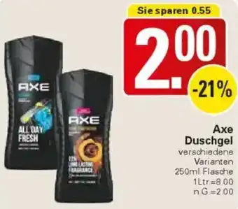 WEZ Axe Duschgel Angebot