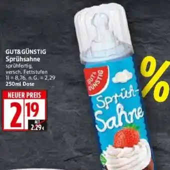 WEZ GUT&GÜNSTIG Sprühsahne Angebot