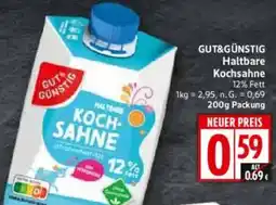 WEZ GUT&GÜNSTIG Haltbare Kochsahne Angebot