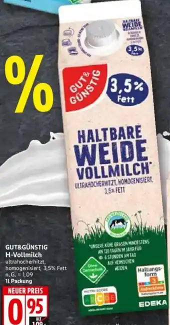 WEZ GUT&GÜNSTIG H-Vollmilch Angebot