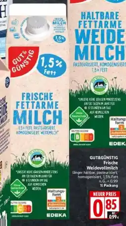 WEZ GUT&GÜNSTIG Frische Weidevollmilch Angebot