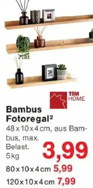 Jawoll TIM HOME Bambus Fotoregal Angebot