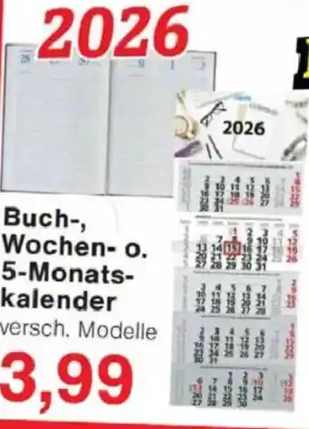 Jawoll Buch-, Wochen- o. 5-Monatskalender Angebot