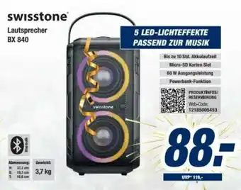 Expert Bening Swisstone Lautsprecher | BX 840 Angebot