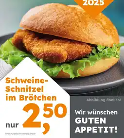 Globus Baumarkt Schweine- Schnitzel im Brötchen Angebot
