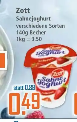 Klaas und Kock Zott Sahnejoghurt Angebot