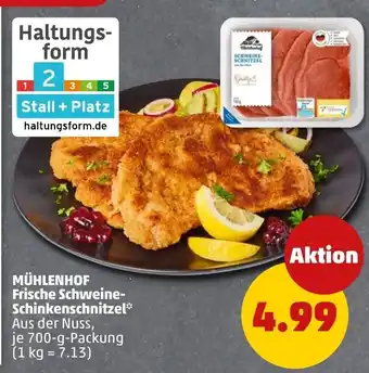 PENNY MÜHLENHOF Frische Schweine Schinkenschnitzel Angebot