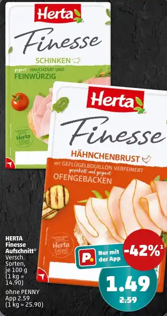 PENNY HERTA Finesse Aufschnitt Angebot