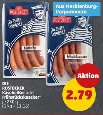 PENNY DIE ROSTOCKER Käsebeißer oder Frühstücksknacker Angebot