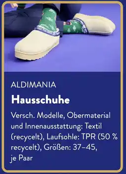 Aldi Süd ALDIMANIA Hausschuhe Angebot