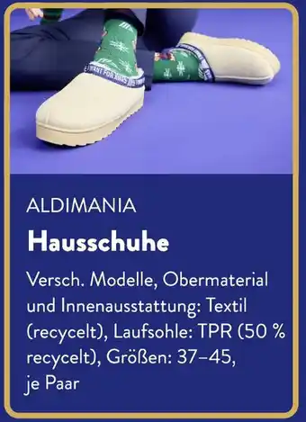 Aldi Süd ALDIMANIA Hausschuhe Angebot