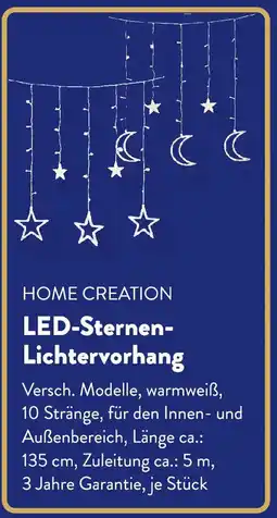 Aldi Süd HOME CREATION LED-Sternen Lichtervorhang Angebot