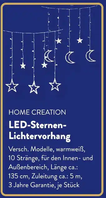 Aldi Süd HOME CREATION LED-Sternen Lichtervorhang Angebot