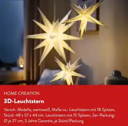 Aldi Süd HOME CREATION 3D-Leuchtstern Angebot