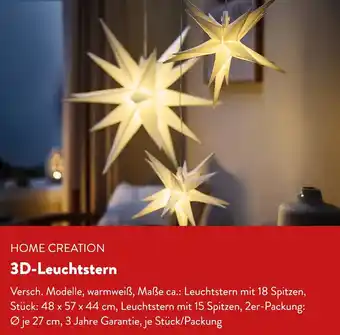 Aldi Süd HOME CREATION 3D-Leuchtstern Angebot