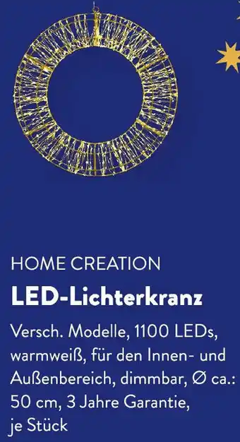 Aldi Süd HOME CREATION LED-Lichterkranz Angebot