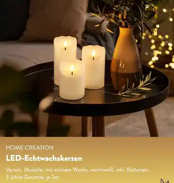 Aldi Süd HOME CREATION LED-Echtwachskerzen Angebot