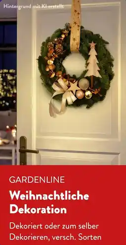 Aldi Süd GARDENLINE Weihnachtliche Dekoration Angebot