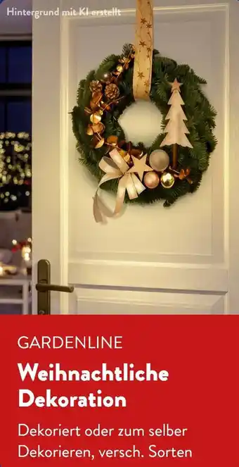 Aldi Süd GARDENLINE Weihnachtliche Dekoration Angebot