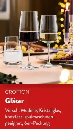Aldi Süd CROFTON Gläser Angebot