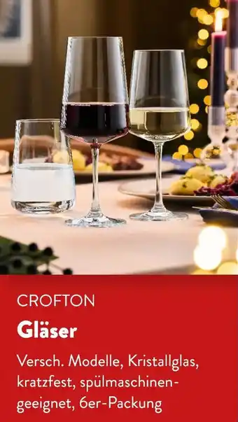 Aldi Süd CROFTON Gläser Angebot
