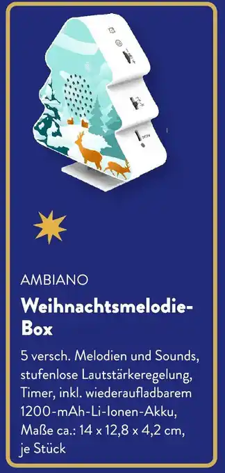 Aldi Süd AMBIANO Weihnachtsmelodie Box Angebot