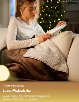Aldi Süd HOME CREATION Luxus-Wohndecke Angebot