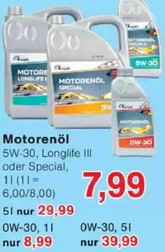 Jawoll Motorenöl Angebot