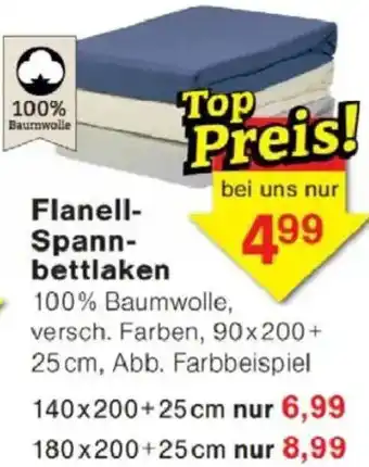 Jawoll Flanell Spannbettlaken Angebot