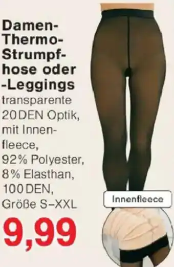 Jawoll Damen Thermo Strumpfhose oder Leggings Angebot