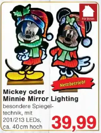 Jawoll Mickey oder Minnie Mirror Lighting Angebot