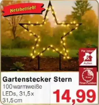 Jawoll Gartenstecker Stern Angebot