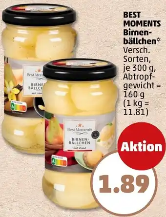 PENNY BEST MOMENTS Birnenbällchen Angebot