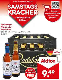 Netto Marken-Discount Radeberger Pilsner oder Alkoholfrei Angebot