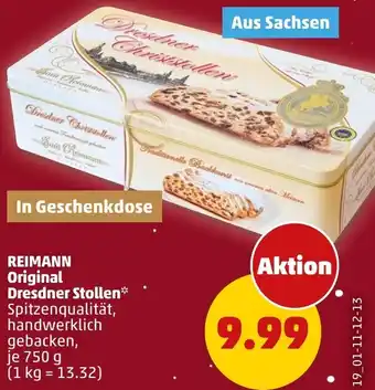 PENNY REIMANN Original Dresdner Stollen Angebot