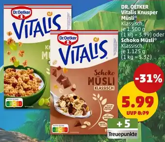 PENNY DR. OETKER Vitalis Knusper Müsli oder Schoko Müsli Angebot