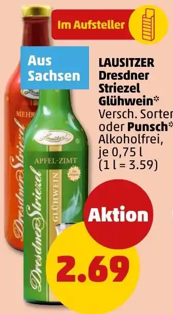 PENNY LAUSITZER Dresdner Striezel Glühwein oder Punsch Angebot