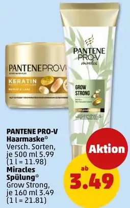 PENNY PANTENE PRO-V Haarmaske oder Miracles Spülung Angebot