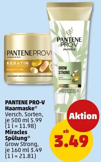 PENNY PANTENE PRO-V Haarmaske oder Miracles Spülung Angebot