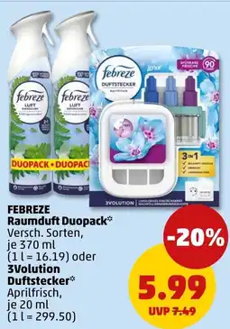 PENNY FEBREZE Raumduft Duopack oder 3Volution Duftstecker Angebot