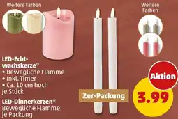 PENNY LED-Echtwachskerze oder LED-Dinnerkerzen Angebot