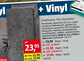 Bauhaus Vinylboden 'tile florentina' Angebot